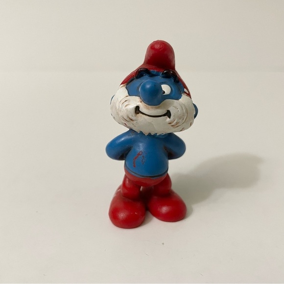Lot of 2 Papa Smurf Toys Smurfs Figures - Picture 2 of 16